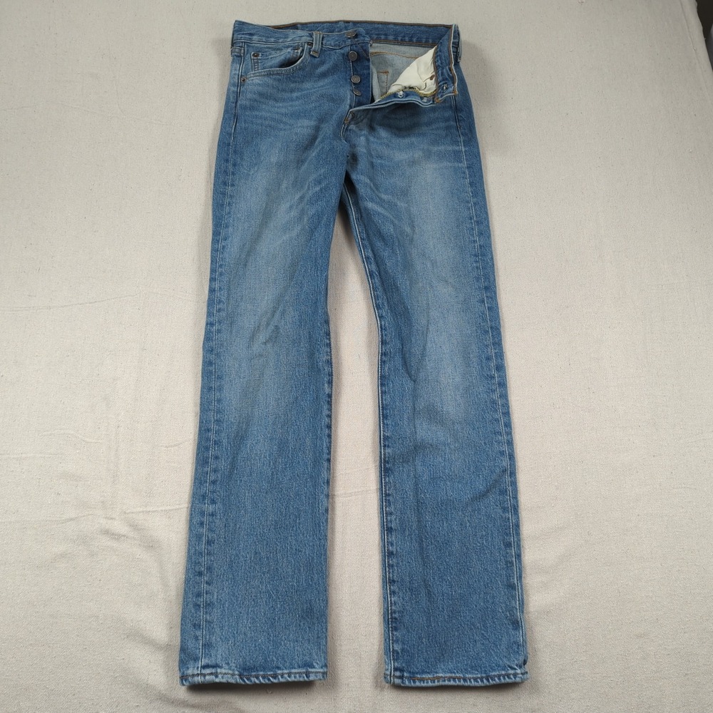 Levis 501 Jeans Mens 29x30 Blue Button Fly Casual Classic American Western
